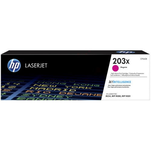 HP CF543X (203X) Toner — Original, Magenta, High Yield, 2,500 pages