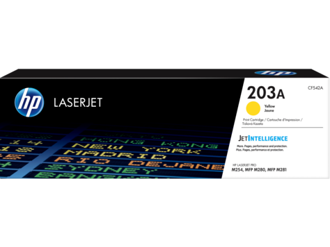 HP CF542A (203A) Toner — Original, Yellow, 1,300 pages