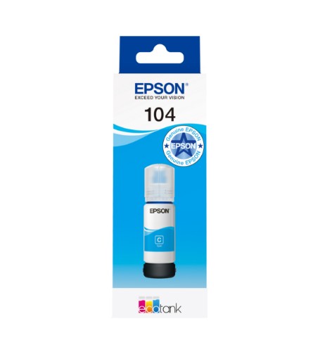 Epson C13T00P240/104 Ink bottle cyan, 7.5K pages 65ml for Epson ET-2810/2830/4700