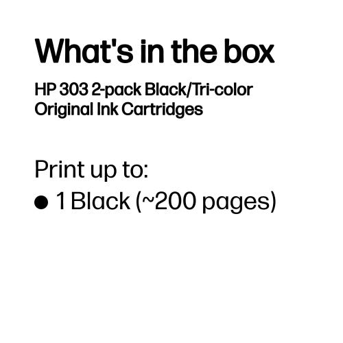HP 303 Ink Multipack — Original, Black + Tri-colour