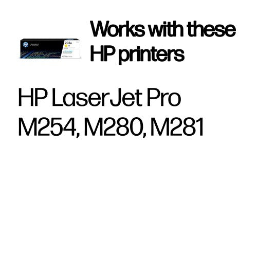 HP CF542A (203A) Toner — Original, Yellow, 1,300 pages