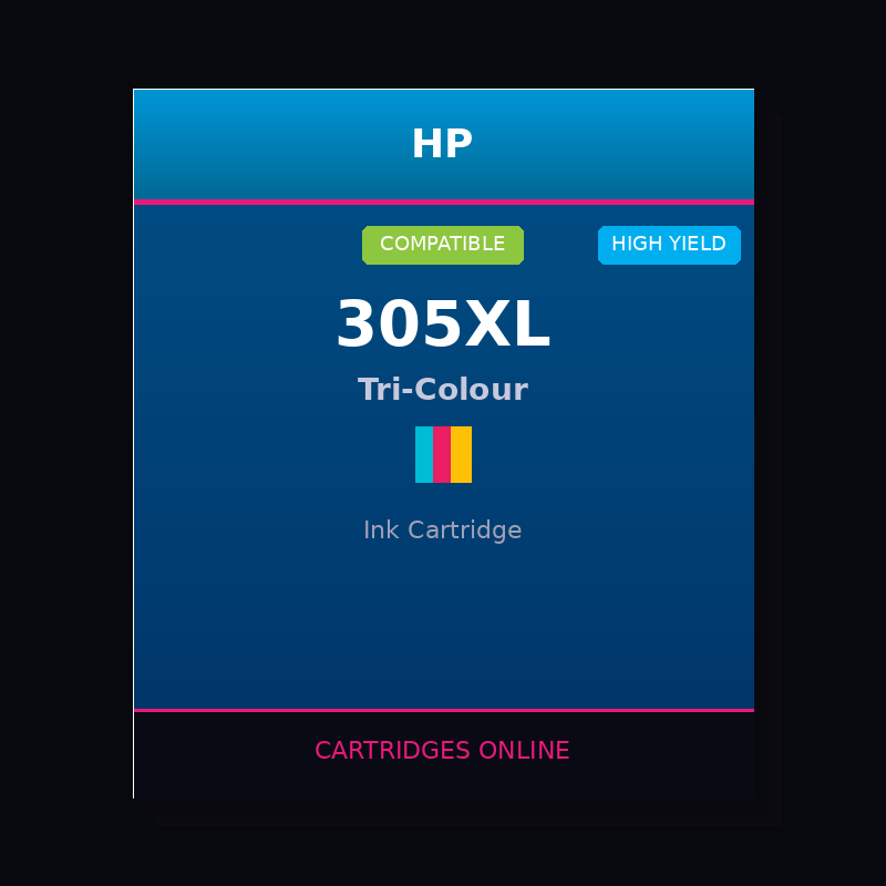 HP 305XL Compatible Tri-Colour Ink Cartridge - Cartridges Online