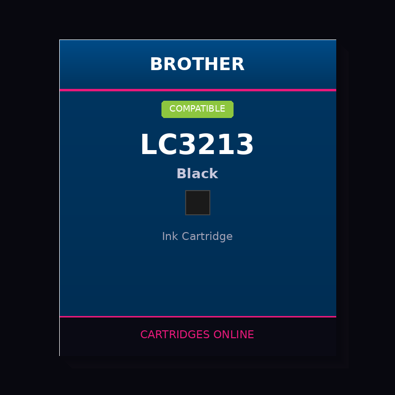 Brother LC3213 Compatible Black Ink Cartridge - Cartridges Online