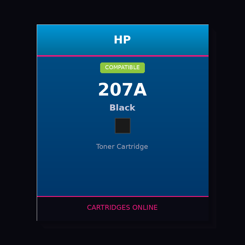 HP 207A Compatible Black Toner Cartridge - Cartridges Online
